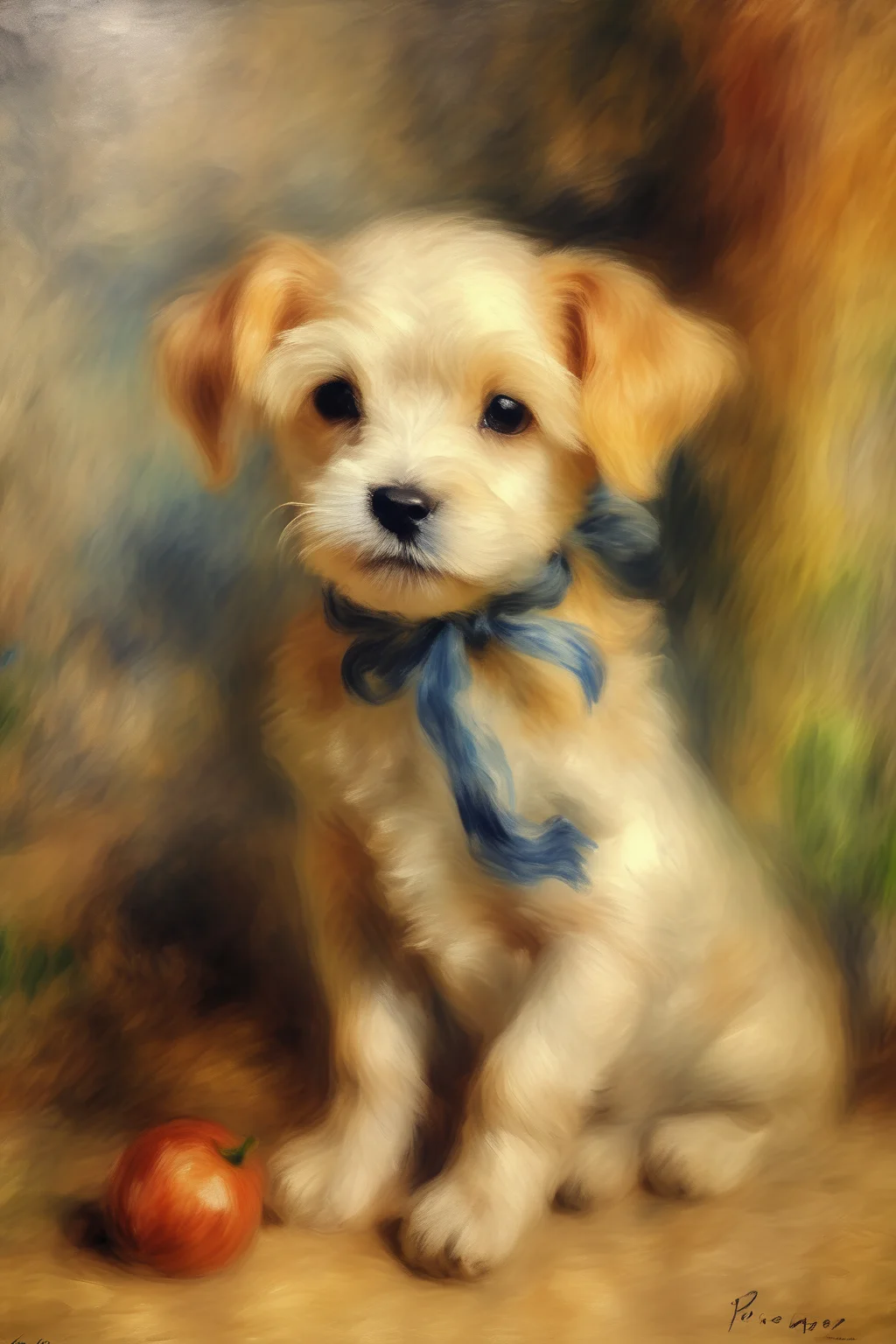 <lora:Pierre Auguste Renoir Style:1>Pierre Auguste Renoir Style - A puppy in the style of Pierre-Auguste Renoir