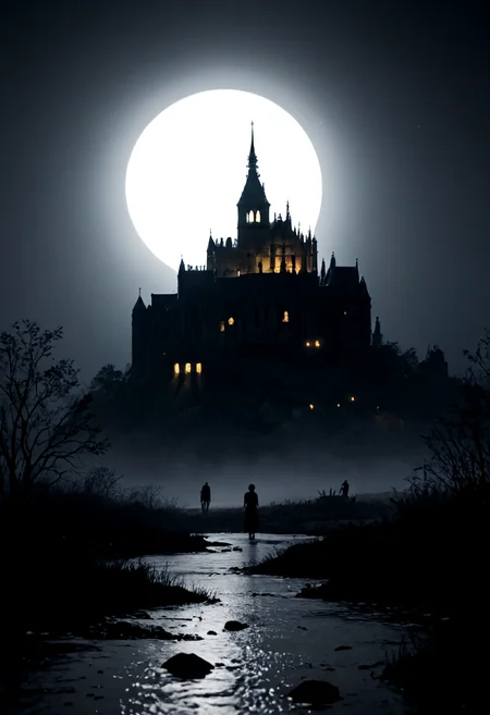 score_9, score_8_up, score_7_up, BREAK, rating_safe,
horror \(theme\), night,
castle, ghoul, creature, swamp, crescent pin,
dramatic lighting, very detailed, realistic, highly detailed, dramatic shadows, depth of field,
<lora:sdxl_lightning_4step_lora:1>,
<lora:add-detail-xl:1>,
<lora:MONT_ST_MICHEL_V1_PDXL-000006:0.6>