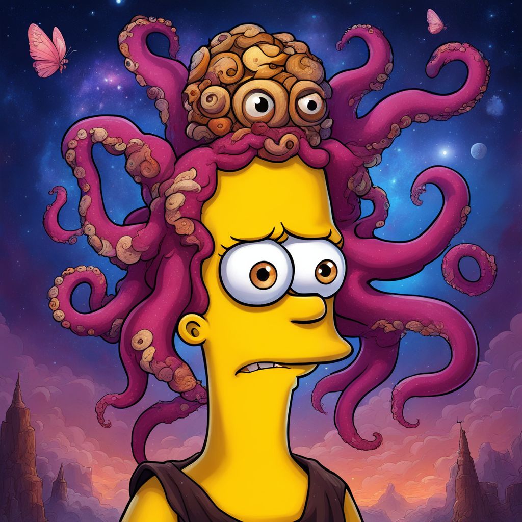 A Simpstyle FairyForm woman <lora:SDXL_Fairy_Form_LoRA:0.8> <lora:SDXL-Simpstyle-Lora-v2-r16:0.8> but the old gods are rising  <lora:Old_gods_rising_SDXL:0.8>