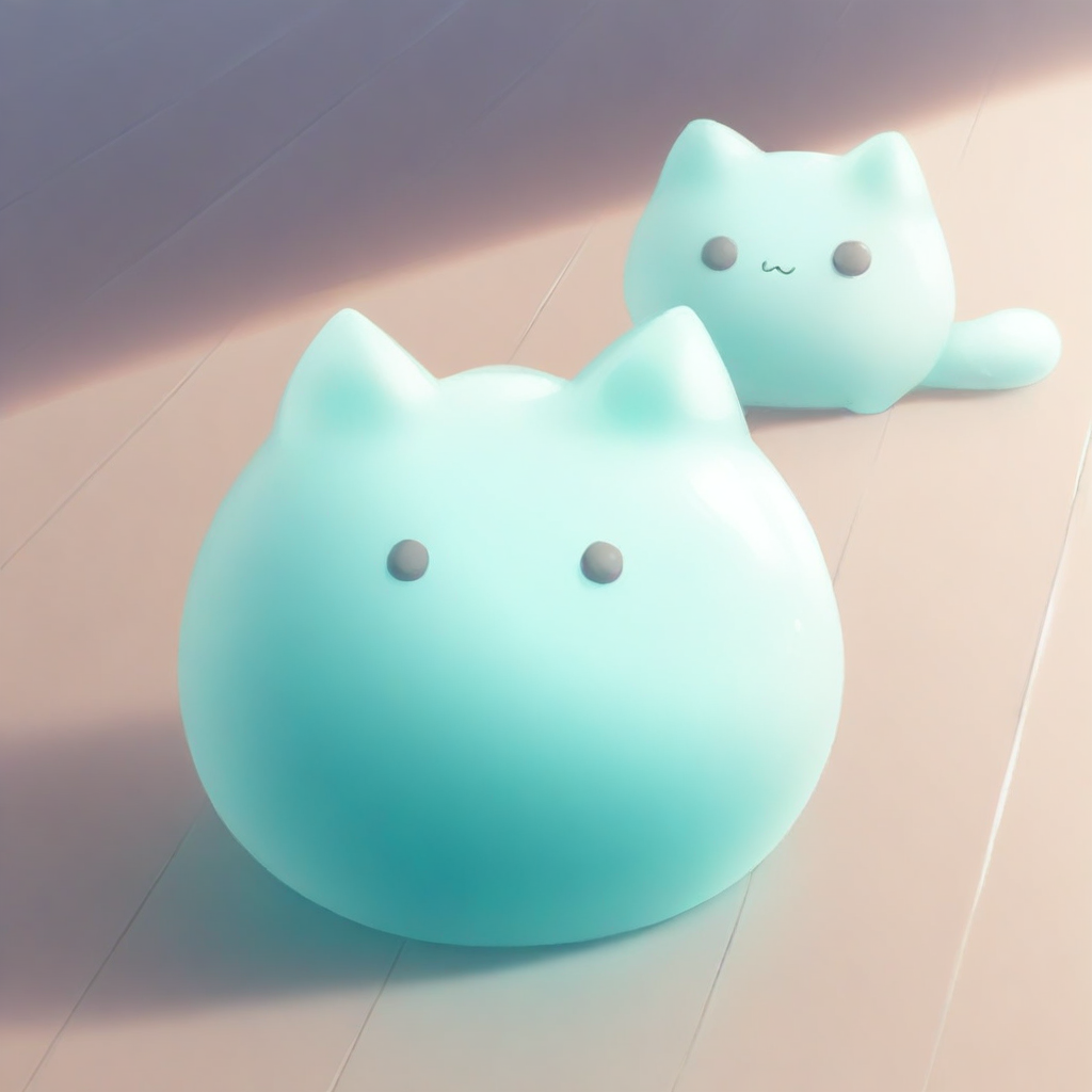 masterpiece, nv-mintslimeskin, cat, floor