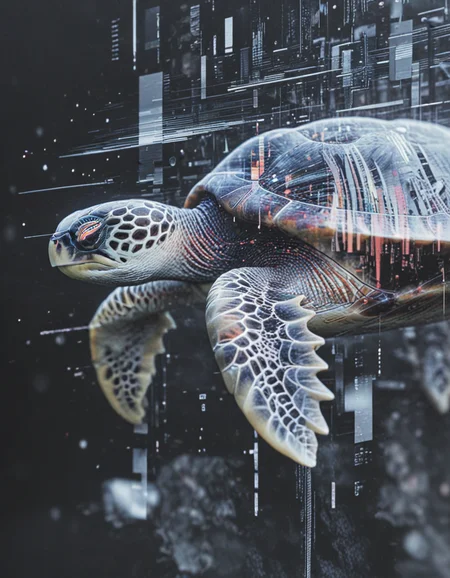 novuschroma79 style sea turtle glitch art photo <lora:novuschroma79 style_light:1.25>, <lora:sdxl_lightning_8step_lora:1>