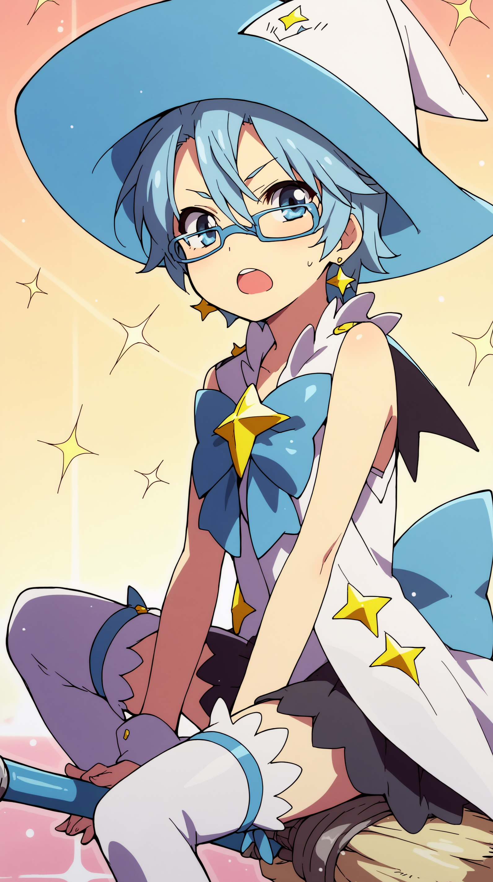 score_9, score_8_up, score_7_up,anime_source, source_anime, best   Aoi Pleiades, Magical Costume, solo, open mouth, broom, broom riding, sidesaddle  <lora:JN_Aoi_Pleiades_Pony:0.8>