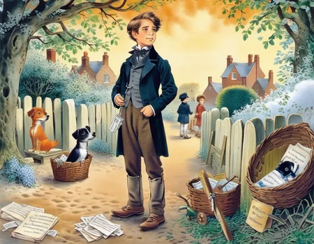 Great Expectations, Charles Dickens' novel follows the life of Pip, a young orphan, as he navigates love, ambition, and identity., detailed, sub surface scattering, sharp focus <lora:OldillXL_0.4_RC:0.7>