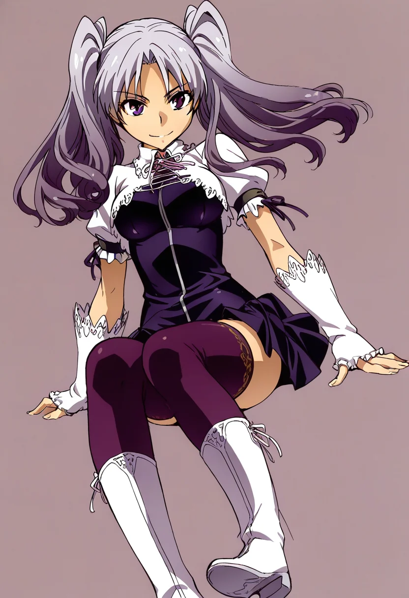 aryabhata,1girl,twintails,uniform,frilled gloves, knee boots,thighhighs
BREAK
masterpiece,best quality,absurdres,<lora:bs2aryabhata-000016:1>,anime coloring,