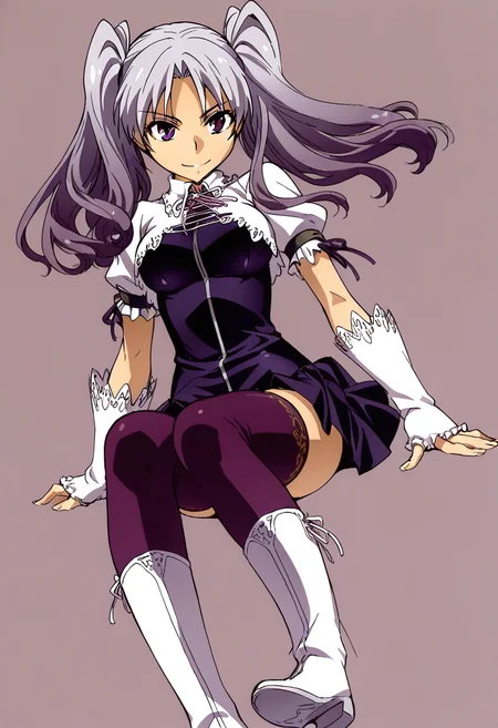 aryabhata,1girl,twintails,uniform,frilled gloves, knee boots,thighhighs
BREAK
masterpiece,best quality,absurdres,<lora:bs2aryabhata-000016:1>,anime coloring,
