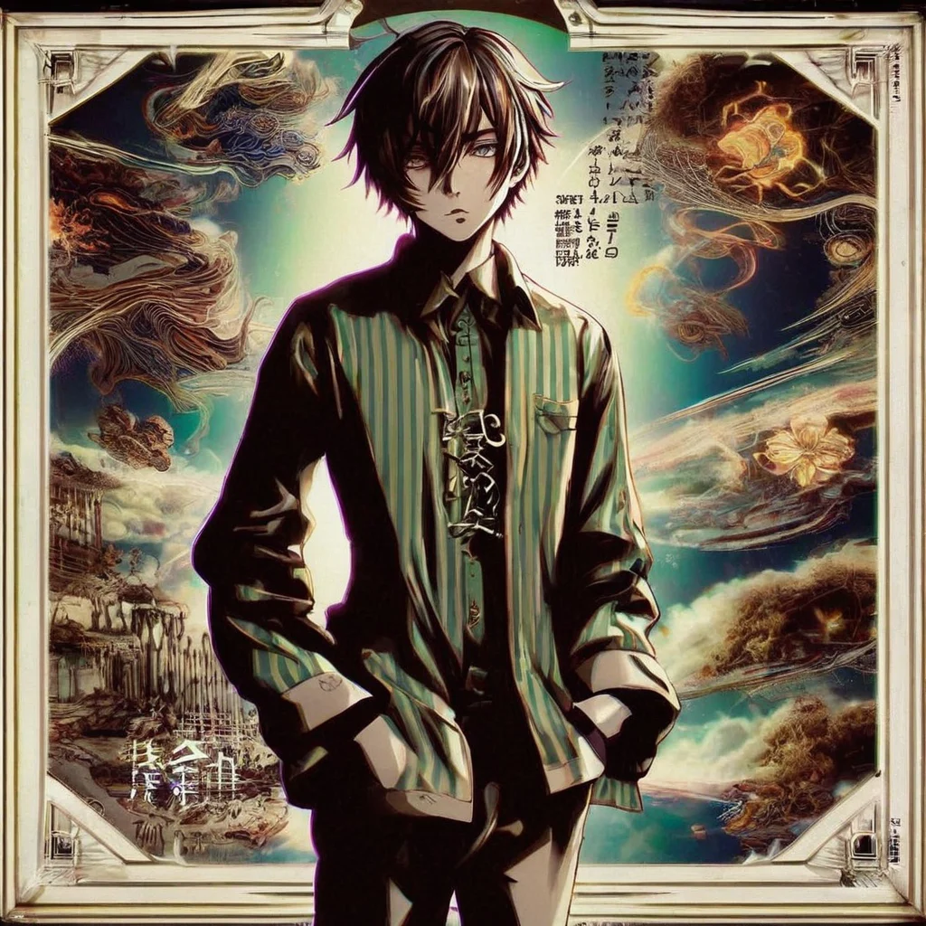 Male Anime Character, <lora:GlitchMale3:1>