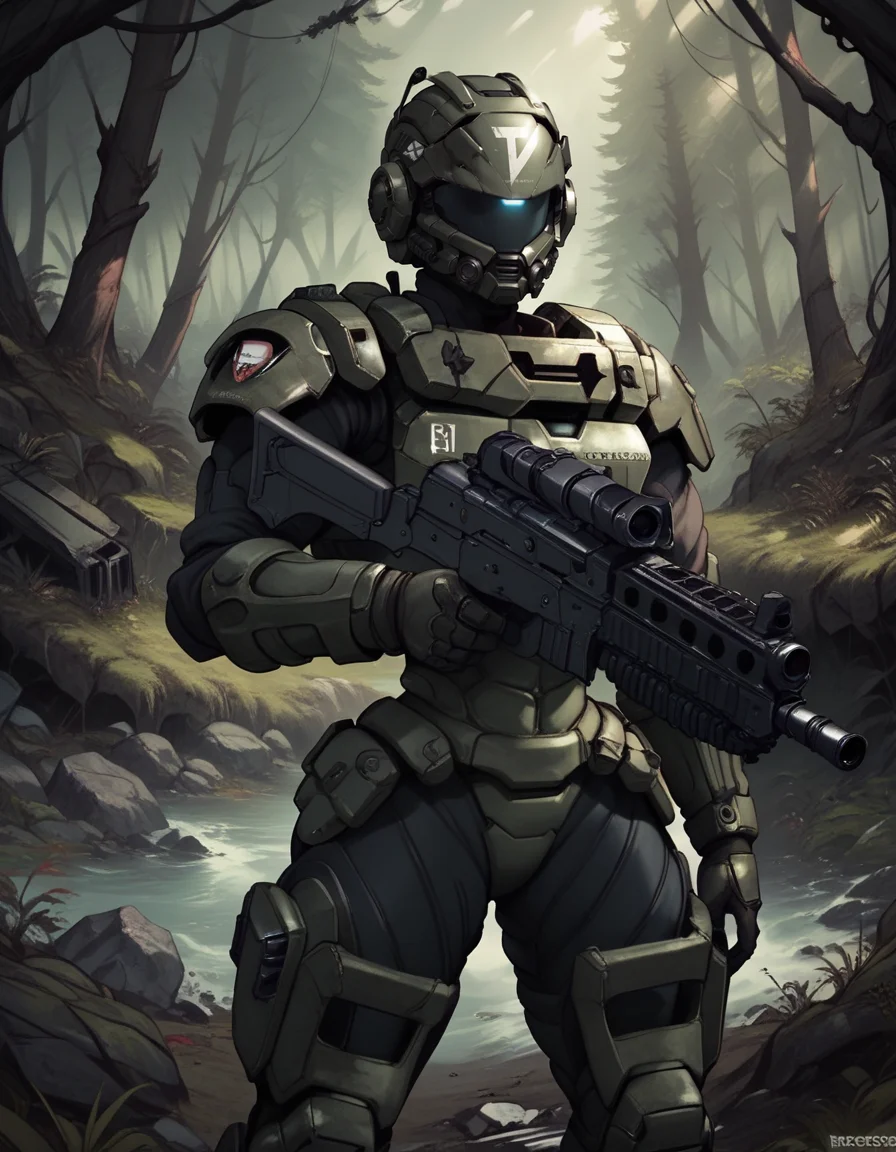 score_9, score_8_up, score_7_up,
1girl, solo,
icesstdg,
helmet,
armor,
science fiction, forest, spacecraft, debris, covered face,
holding assault rifle,
<lora:Ice SS Troopers PXL v01-000001:0.90>