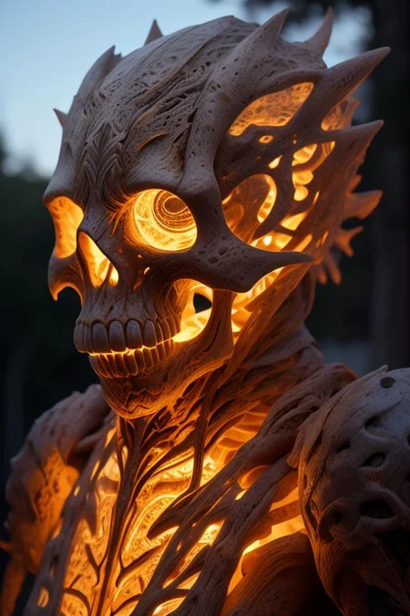 epoxy_skull, score_9_up, score_8_up, score_7_up, score_6_up, nsfw, explicit_content, (a beautiful girl:1.3), solo, beautiful face, octopus body, insect exoskeleton, glowing radiant glow from between gaps of exoskeleton, hyper realistic skin texture, detailed rough lizard skin, 8k, photorealistic, DSLR, racing leathers clothes,