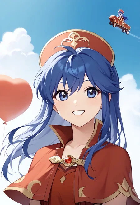 score_9, score_8_up, score_7_up, highres, (best quality:1.1), masterpiece, absurdes, multiple girls, utdoors, sky, solo focus, day, cloud, 1girl, blue sky,balloon, roller coaster, <lora:lilina_XL-bf16-pony-v1:1>lilina \(fire emblem\), wizard,, (upper body:1.1),smile
