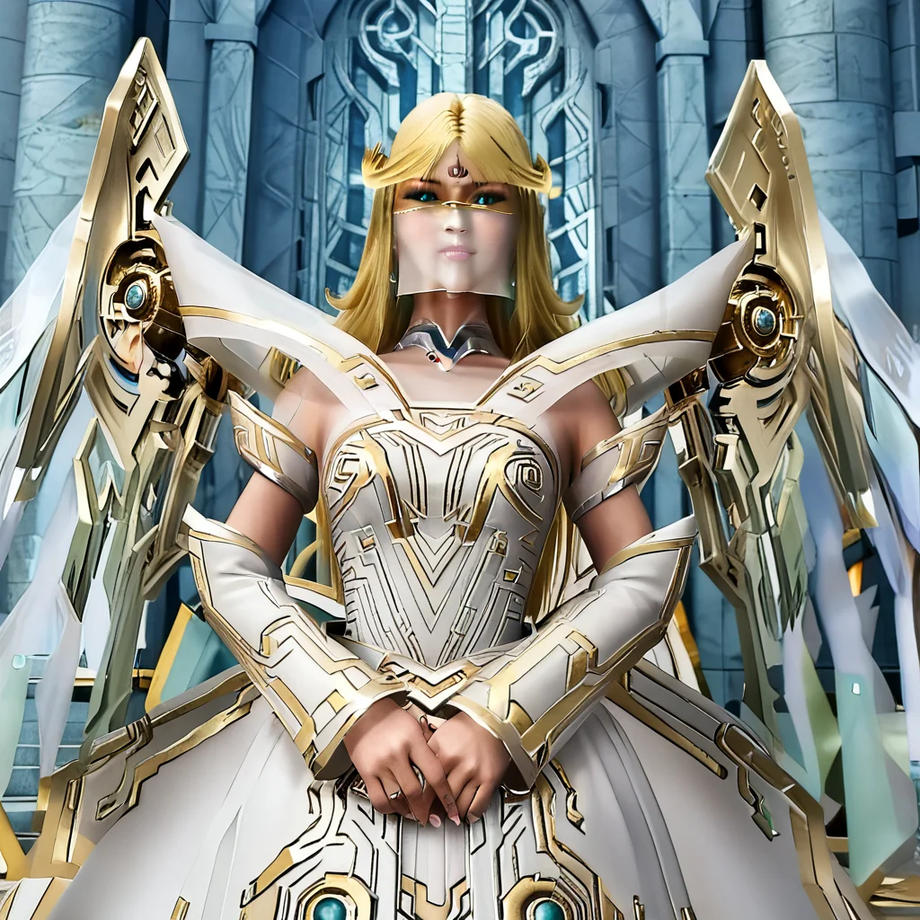 1girl,xuehuang,blue eyes,veil,long hair,blonde hair,orehead mark,jewelry,white dress,mechanical wings,Best quality,masterpiece,soft light,official art,masterpiece,high quality,highres,absurdres,epic scene,natural textures,<lora:Ultra_Beast_Force-éªçXueHuang:1>,Best quality,masterpiece,soft light,official art,masterpiece,high quality,highres,absurdres,epic scene,natural textures,
