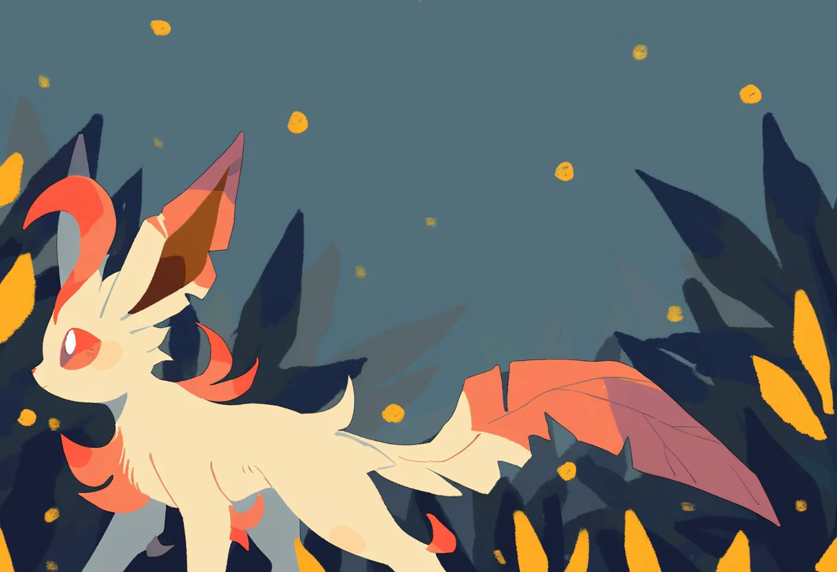 (masterpiece, best quality:1.1), solo, zerov:0.8, pokemon, leafeon,   <lora:N11_ZeroV_V9_250101-000019:0.8>