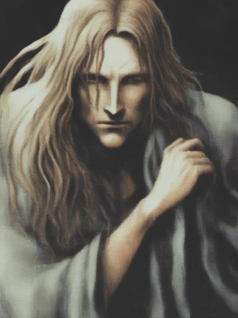 vermis style, solo, long hair, looking at viewer, man, male focus <lora:VermisStyleXL:0.8>