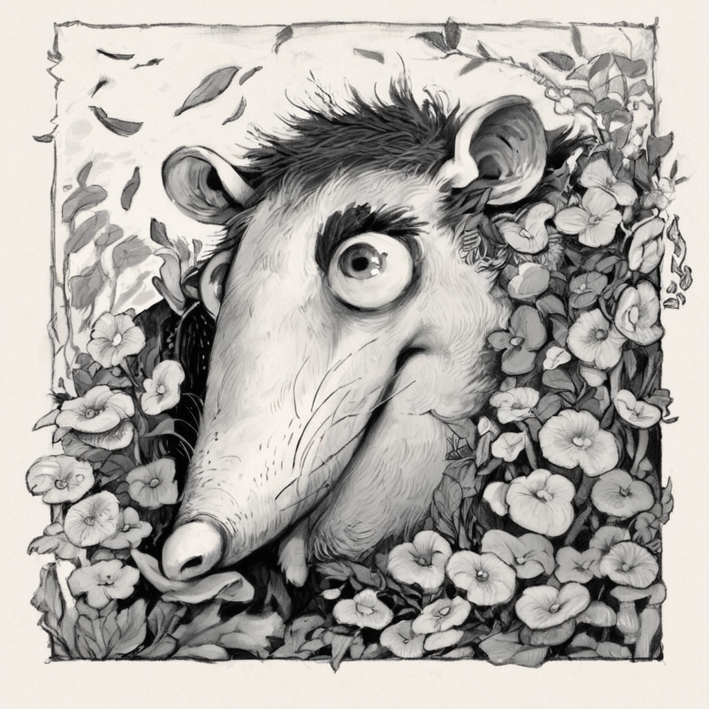 score_9, score_8_up, score_7_up, possum, monochrome, by arnold lobel <lora:LobelForPony:1>