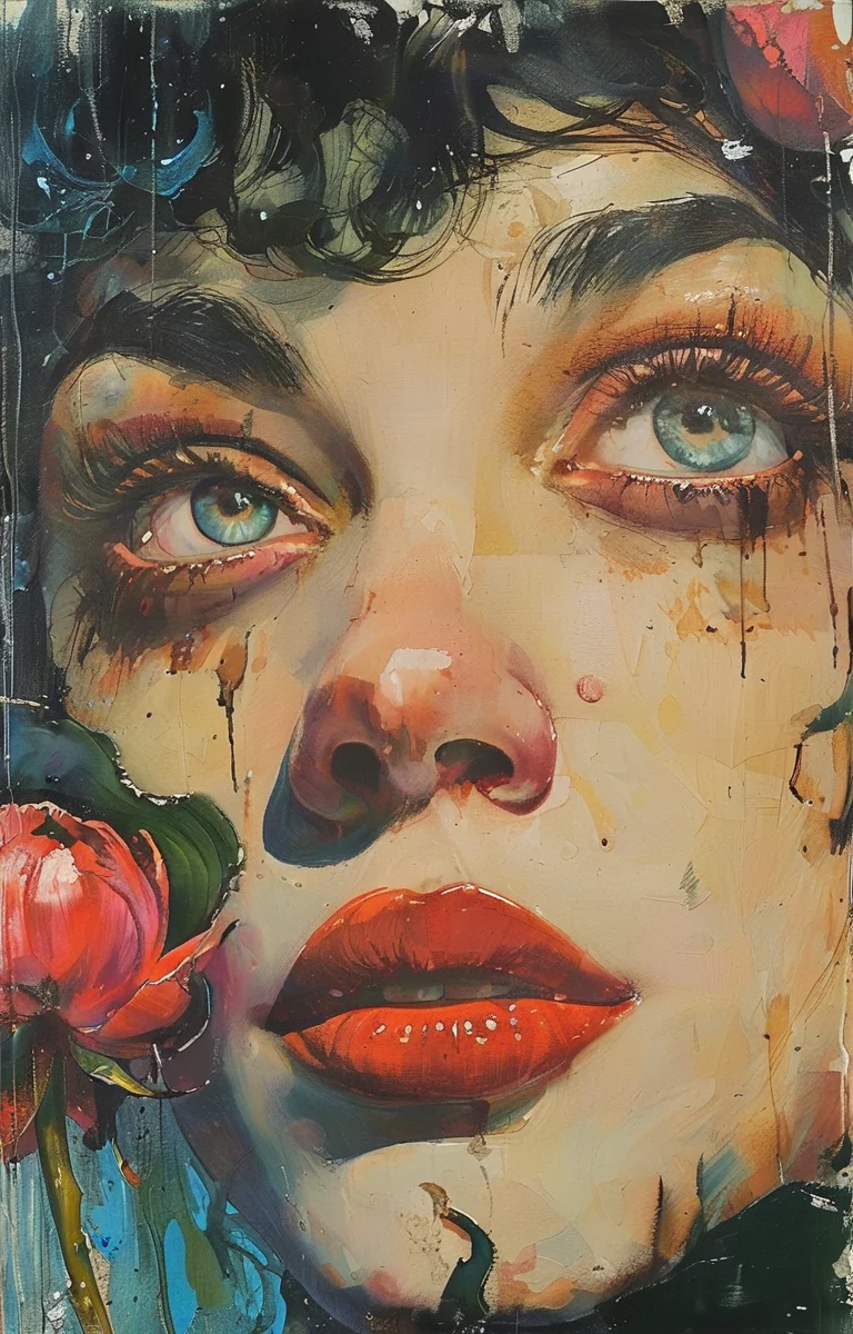 masterpiece,best quality,<lora:tbh281-sdxl:0.9>,illustration,style of Basil Gogos decaying peonies