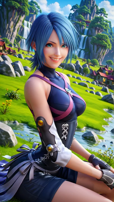 source_cartoon, source_anime, fantasy-style, (zPDXL), (((cowboy shot))), (((dynamic pose))), (((dynamic angle))), webtoon, anime, centered, sehele style, 1girl, 1woman, sitting, smiling, happy, aqua, perfect hands, flying island background, outdoors, <lora:sd_xl_dpo_lora_v1:1>, <lora:OMG-Is-DucHaiten_v1.0:0.1>, <lora:Seunghee_Lee_Style_PDXL:0.4>, <lora:ManhwaSDXL:0.8>, <lora:AquaSDXL:0.8>