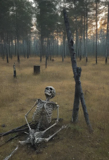 Caspar David Friedrich (romanticism), Pine barrens with charred tree skeletons, birch bark peeling scrolls, napoleonic-era signal tower,corncrake in tall grass.,Art painting by Makoto Shinkai and Fiona Staples and Tran Nguyen, featured on Caravaggio,,
artstation trending, macro lens, volumetric light,
<lora:Illustration_Insanity:0.3>,
<lora:dreamshaperXL10_lora:0.7>,
<lora:extremely_detailed:0.3> extremely detailed,
<lora:DetailMaximizer:0.3>,, Surrealism art style, dreamlike and irrational imagery, explores the unconscious mind, juxtaposition of unlikely elements, challenges reality and logic