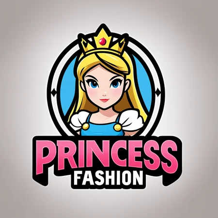 logomkrdsxl, a logo for a clothing store , vector, text "Princess Fashion", <lora:logomkrdsxl:1>, best quality, masterpiece, super smash bros.,