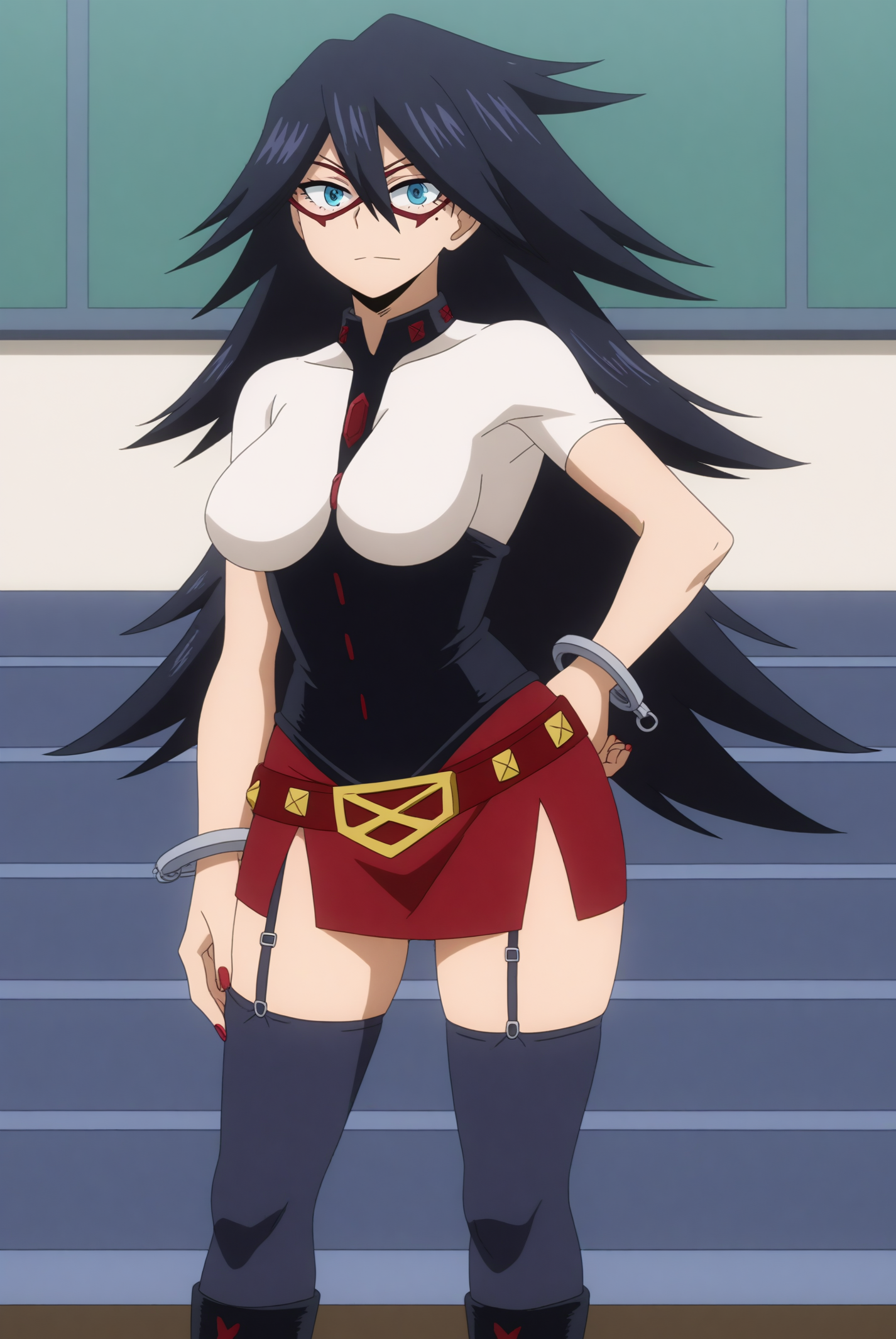 Midnight, solo <lora:My_Hero_Academia-Midnight-PDXL:0.8>