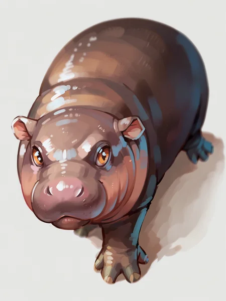 score_9, score_8_up, score_7_up, score_6_up, score_5_up, <lora:Moo_DengXLP:1> no humans, moo deng, hippo, animal focus, white background,