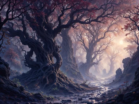 The prompt went into the world of dreams and became part of a fantastical landscape.