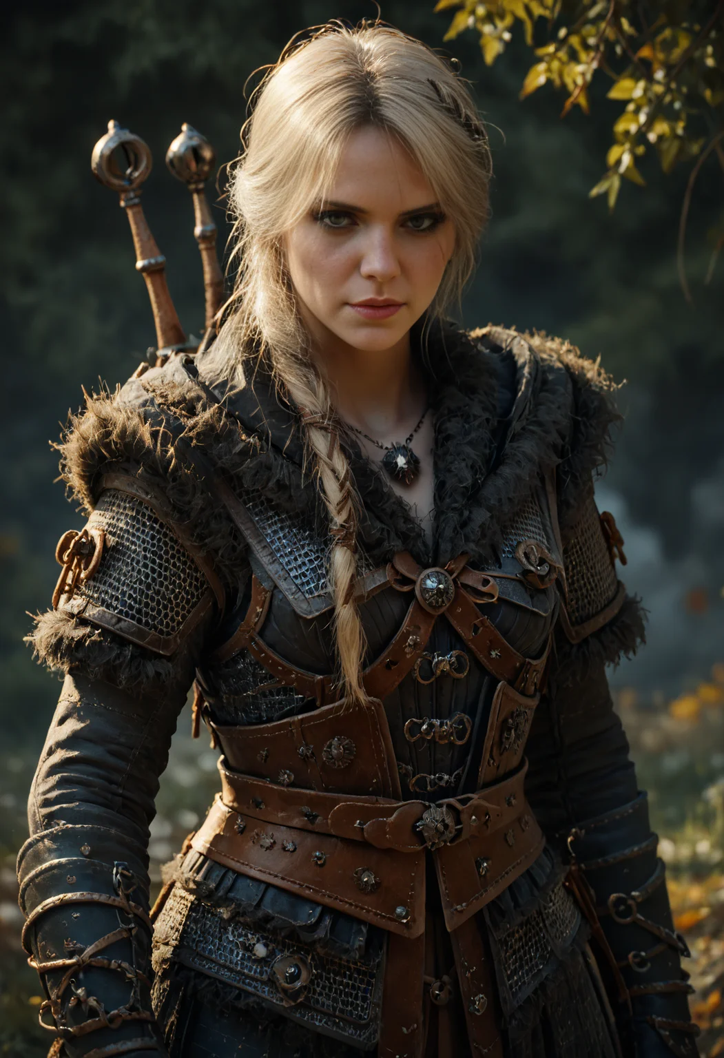score_9, score_8_up, score_7_up, source_anime, , solo, 1 girl, <lora:ciriWitcher4Pony:1>,cw4, armor, cowboy shot