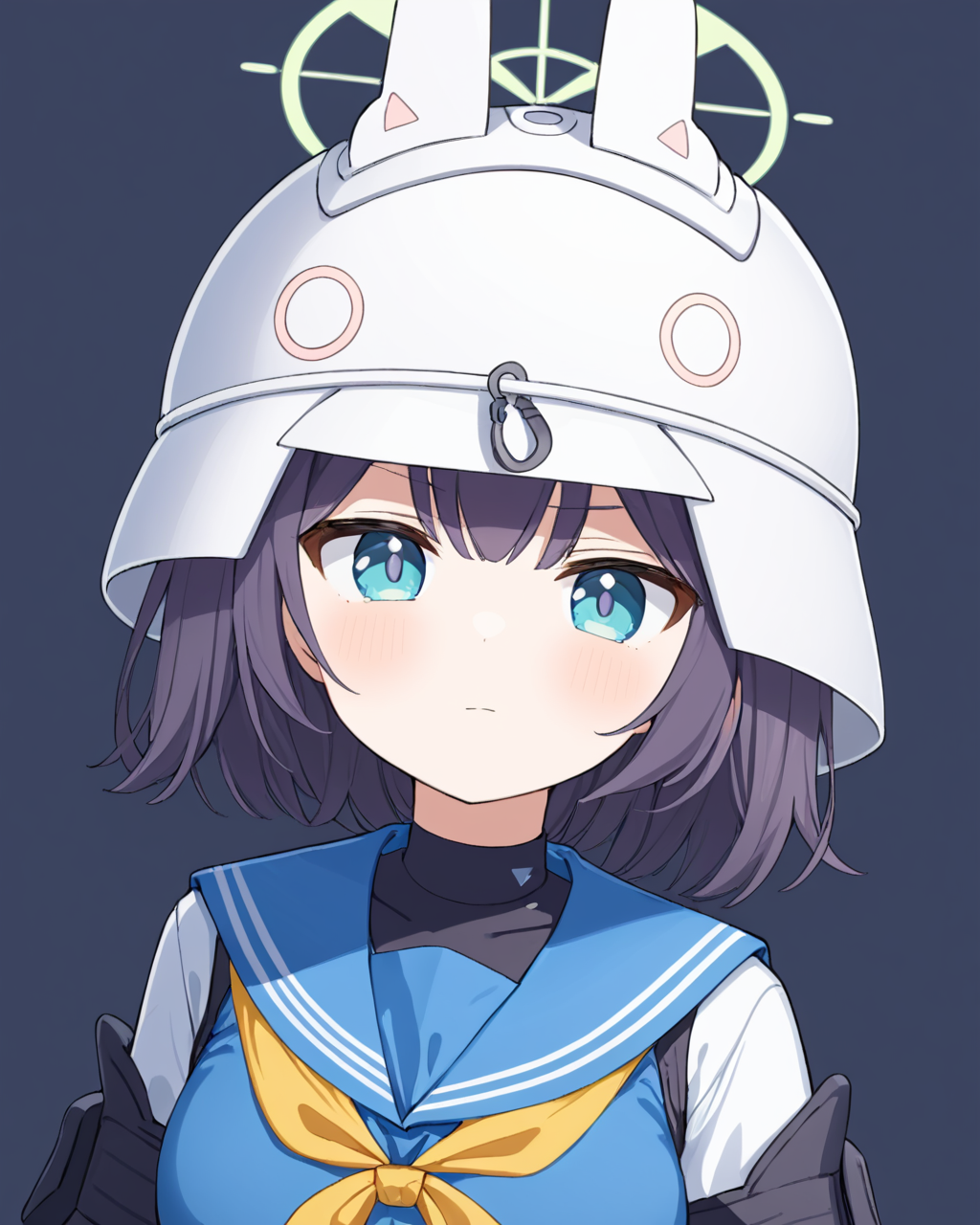 saki \(blue archive\),1girl, helmet, yellow_neckerchief, halo, solo, black_gloves, blush, white_outline, blue_sailor_collar, closed_mouth, blue_serafuku, upper_body, simple_background, white_headwear, holding, long_sleeves, looking_at_viewer, black_undershirt
<lora:saki_(blue_archive)_image1485_2023-11-28-000012:1>halo. gorgeous,key visual, vibrant, studio anime,award-winning, professional, highly detailed,high budget, cinemascope