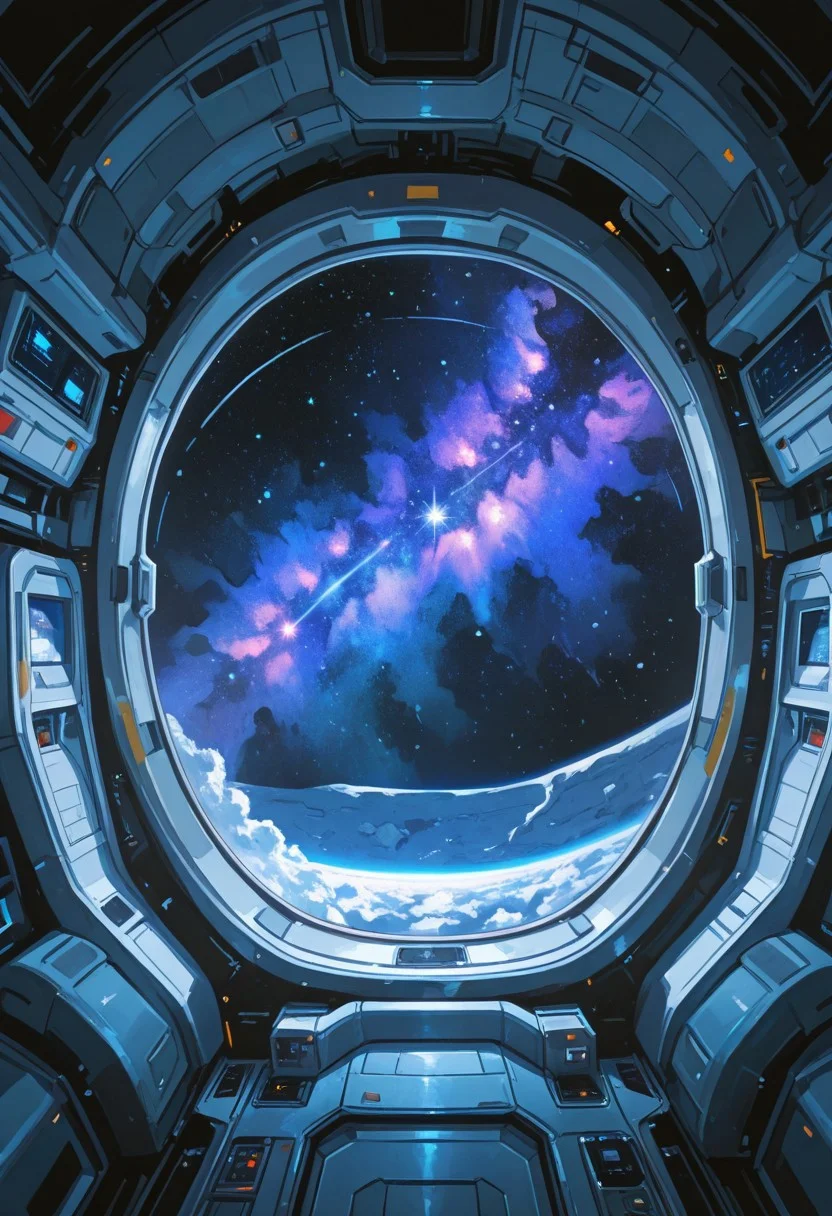 score_9, score_8_up, score_7_up, spaceship interior, stars, nebula