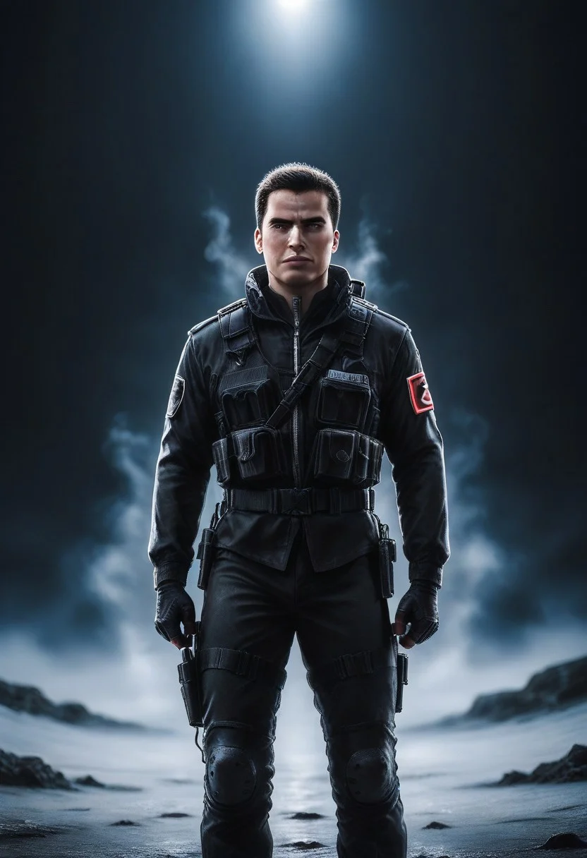 realistic, dark theme, low light, 1boy, solo.
fit body, SFMale, Male soldier