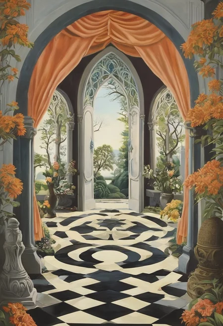 detailxl, easynegative, style of Dorothy Draper, The Lord of the Rings style, BREAK, (((graveyard))), (((tomb))), (((cross))), no people, no humans, no person