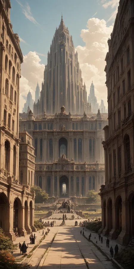 score_8-up, score_7_up, landscape, majestic building, perfect architecture, straight lines, detailed sculptures, original point of view, horizontal lines, perfect contrasts, detailed dark shadows, lossless details highlights, innovative composition <lora:Majestic-Fantasy-Architecture_ponyXL_LOREVER:0.7> mafarch, scenery, outdoors, building