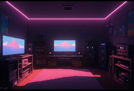 (Lo-Fi Room:1.2), UHD, 8k, F2.5, amazing shading, amazing lighting, anime, masterpiece, ultra detailed