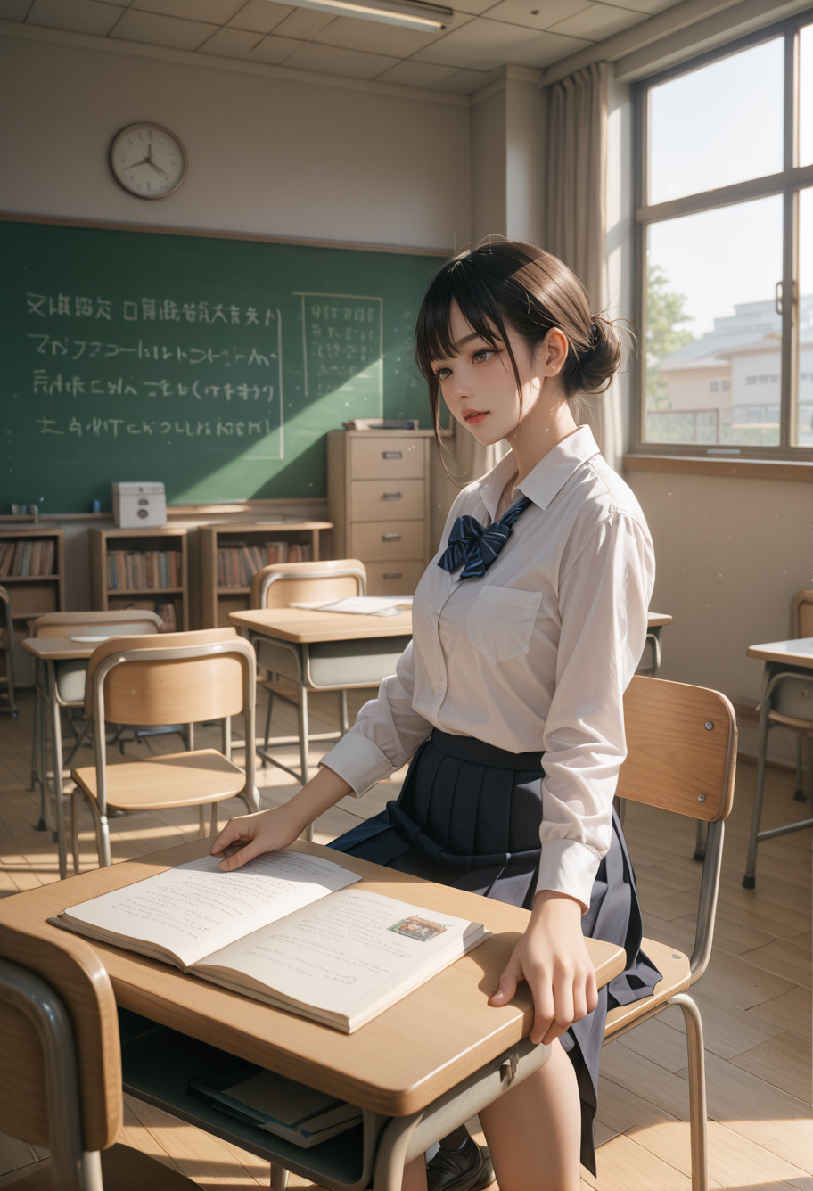 ,ruanyi1125,school,classroom,<lora:1125 Old Classroom_v1_pony:0.8>, score_9,score_8_up,score_7_up,,8k,1girl,solo,,
