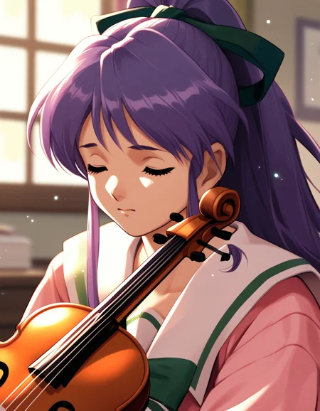 score_9, score_8_up, score_7_up
<lora:takabe-eri-ponyxl-000028:1> takabe, purple hair, hair ribbon, serafuku, pink shirt,
1girl, solo, upper body, bedroom, violin, bliss, closed eyes, light particles