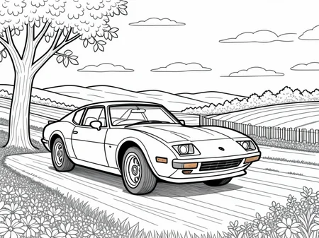 A simple monochrome line drawing for a coloring book.
A sports car in the countryside.
<lora:LineDrawing03_CE_XL_300-OT:0.6> lndrwngCE_style