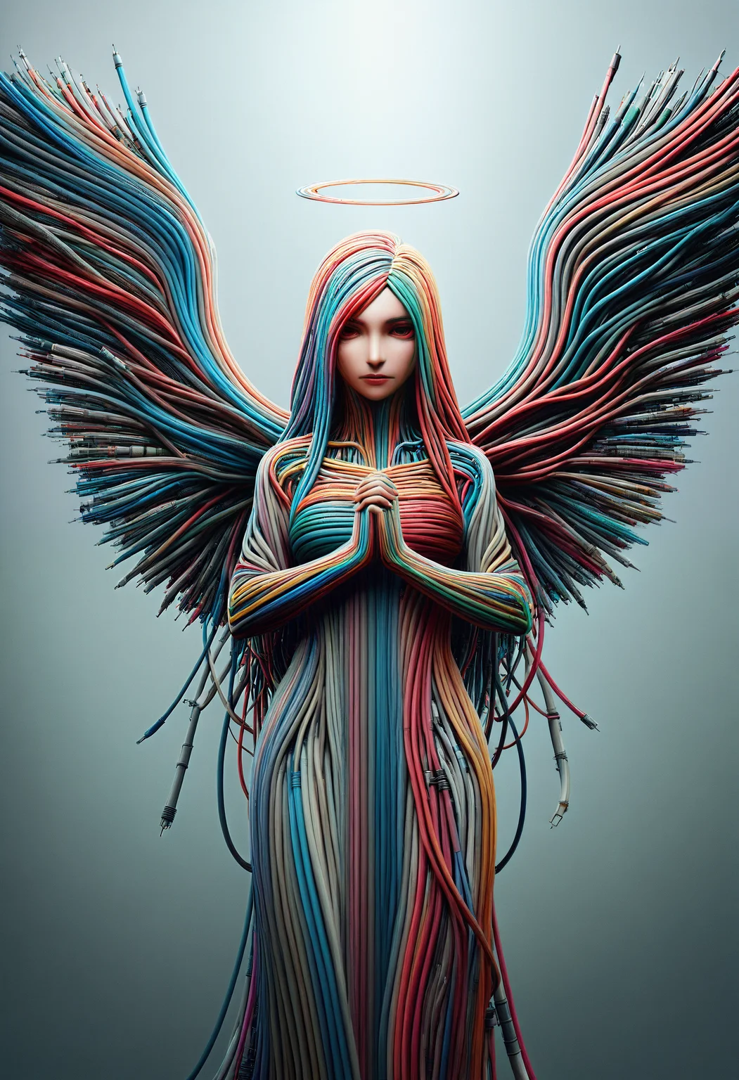 embedding:lazympos, mad-cable, 1girl, angel, praying <lora:Cables_IL:1> <lora:Challenge_Winnifier_2025-04:0>