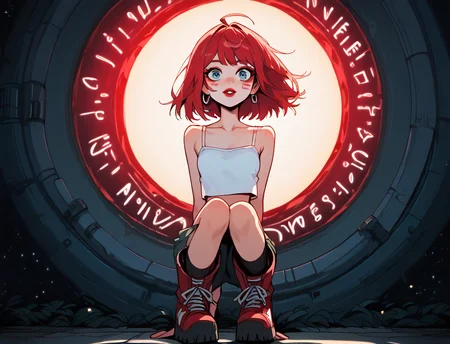 (score_9,score_8_up,score_7_up:1), 1girl, full body, center pov angle, ambient lighting, excited, (Holiday, red lipstick, silver jewelry, silver piercings, white mascara, red eyeshadow), <lora:veiny-breasts-ponyxl-lora-nochekaiser:1>, (skinny), christmas hair color, (albino oiled skin), (crawling), space <lora:sm0k3XLP:0.8>, lighter, smokers lounge, (<lora:goth_clothes:1> white crop top, white platform boots), <lora:Eldritch_Universe_Style:1>