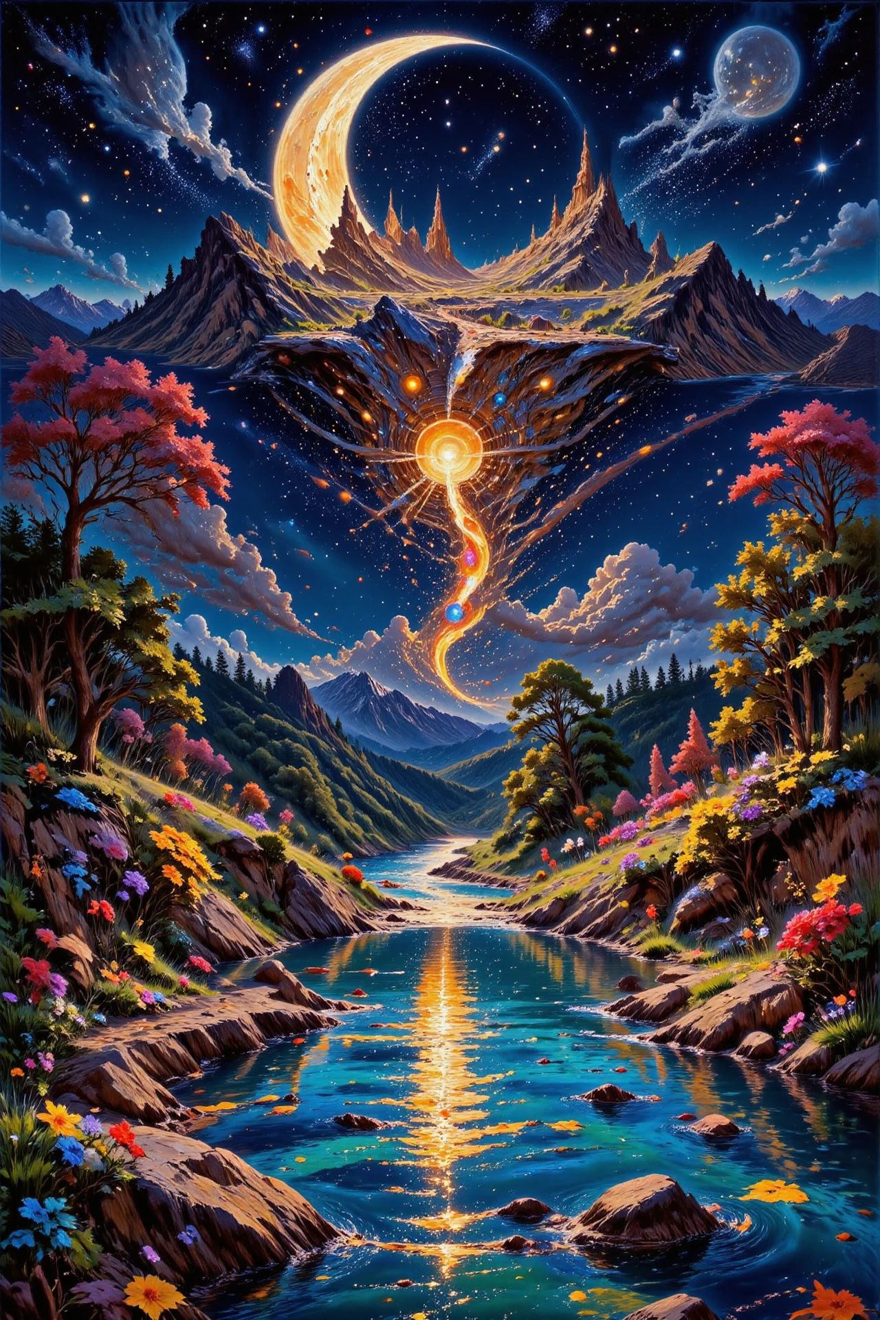 (waterpark), beautiful Montserratian landscape,  bright luminous night, pretty woman, intricate, very detailed, sharp, colorful, multilayer surrealistic paint,  <lora:Hand v2:1> <lora:Anti-Blur:1> <lora:Insane Detail Slider:0.5>   <lora:Flux.1_Turbo_Detailer:0.6> <lora:flux-photo-transparent_Alpha_1.0:0.8> <lora:flux.1_lora_flyway_Epic-detail_v2:0.6>,  <lora:Painterly01b_CE_FLUX_AIT:0.8> pntrlyCE_style,  <lora:VividlySurreal:1>