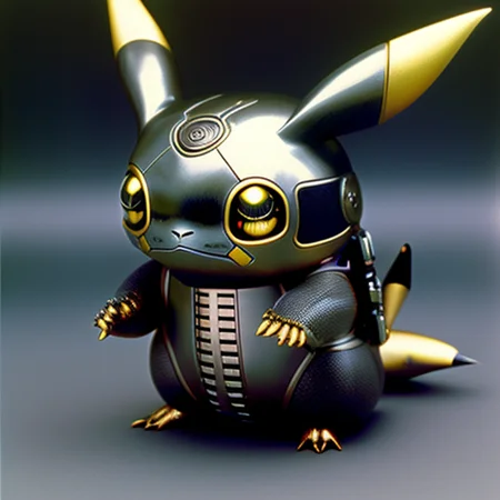 pikachu as bionic cyborg, art by hr giger, highly detailed, realistic style, , <hrgiger-drmacabre>, art by hr giger,