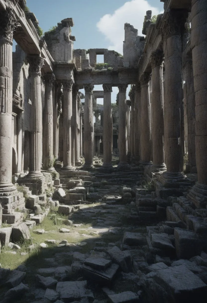 the ruins, 8K, realistic, masterpiece,