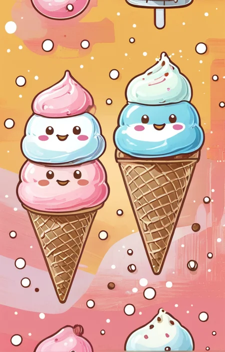 masterpiece,best quality,<lora:tbh14-sdxl:0.9>,illustration,ice cream portrait of Housework robots