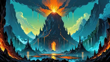 <lora:World_of_Brimstone_XL:0.81> worldofbrimstone, video game concept art, 2d game art, concept art, landscape of a Phenomenal Cheydinhal, Arcadian Interlaken in background, masterpiece, flat lighting, <lora:EnvyPanoramaXL01:1>, illustrious, lush, glowing, positive emotional, quality, gorgeous, enhanced quality, fabulous colors