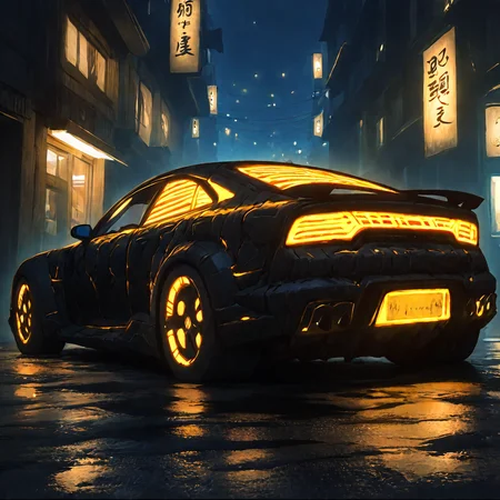a car with glowing ancient texture at night,masterpiece
<lora:glowing_letters_xl:0.8>