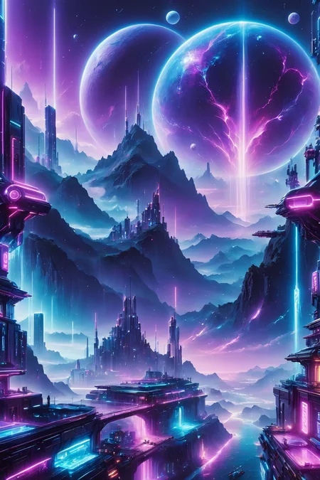 ethereal fantasy concept art of  neonpunk style dreamscape (((Ultra-detailed, 8k, highres, masterpiece)))(((epic-Ultra-HD-details, epic-Ultra-HD-highlights, epic-photo-same-realistic, upscaled-resolution, optimal)))a beautiful serene landscape,<lora:ral-czmcrnbw:0.8>,ral-czmcrnbw,<lora:cs-cr1stal-v2:0.8>,cs-cr1stal-v2,<lora:More_interesting_backgrounds:0.8>,IBG,<lora:more_details:1>,<lora:SyFyEye1_v2.0:0.8>,SyFyEye1,, surreal, ethereal, dreamy, mysterious, fantasy, highly detailed, cyberpunk, vaporwave, neon, vibes, vibrant, stunningly beautiful, crisp, detailed, sleek, ultramodern, magenta highlights, dark purple shadows, high contrast, cinematic, ultra detailed, intricate, professional . magnificent, celestial, ethereal, painterly, epic, majestic, magical, fantasy art, cover art, dreamy