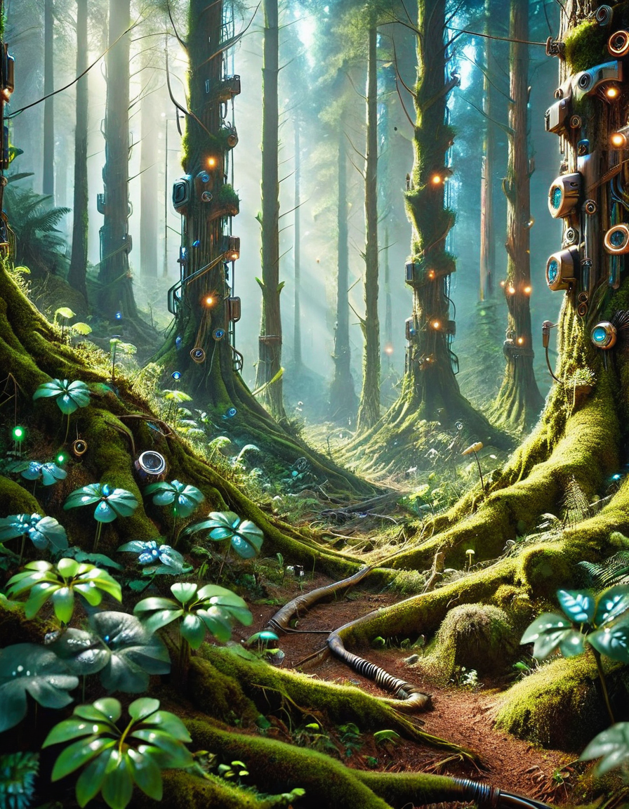 cinematic still mechplantslora, landscape, forest . emotional, harmonious, vignette, 4k epic detailed, shot on kodak, 35mm photo, sharp focus, high budget, cinemascope, moody, epic, gorgeous, film grain, grainy, mechplantslora, landscape, forest,Cinematic Lighting, Dramatic lighting, high contrast, detailed shadows, high-resolution, mechplantslora, landscape, forest, dramatic light, beautiful background, cinematic, sharp, perfect, intricate, elegant, highly detailed, professional color, great composition, dynamic, atmosphere, rich vivid colors, ambient, deep complimentary aesthetic, very inspirational, glowing, determined, vibrant, complex, epic, stunning, winning, creative, positive, joyful, unique