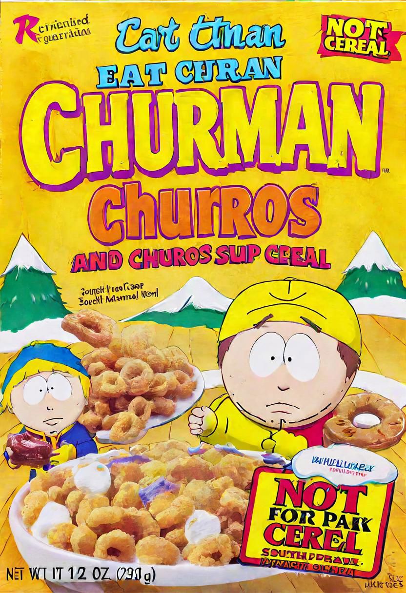 Cartman eat Churros and Maple Syrup Cereal, South Park Cereal for Not for Kid