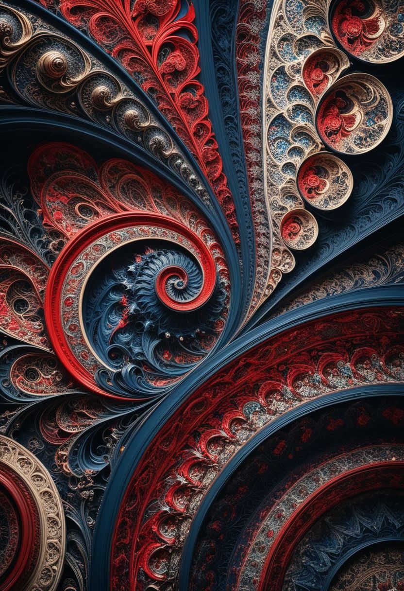 photo of a paisley pattern, official art, aesthetic, dynamic angle, hyper detailed, order and chaos, dark colors, (extremely detailed, intricate details, masterpiece, best quality, 8k wallpaper:1.4), dramatic lighting, (dark blue and madder red palette:1.2), boteh, paisley, navy blue, madder red, almond
