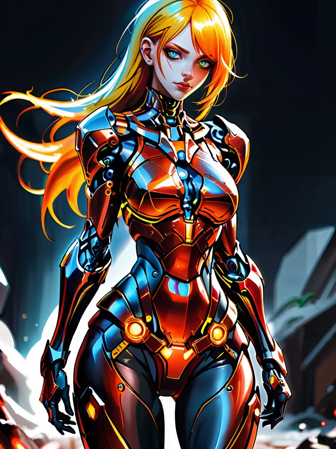 portrait girl cyborg