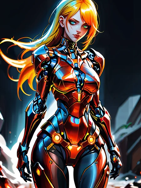 portrait girl cyborg