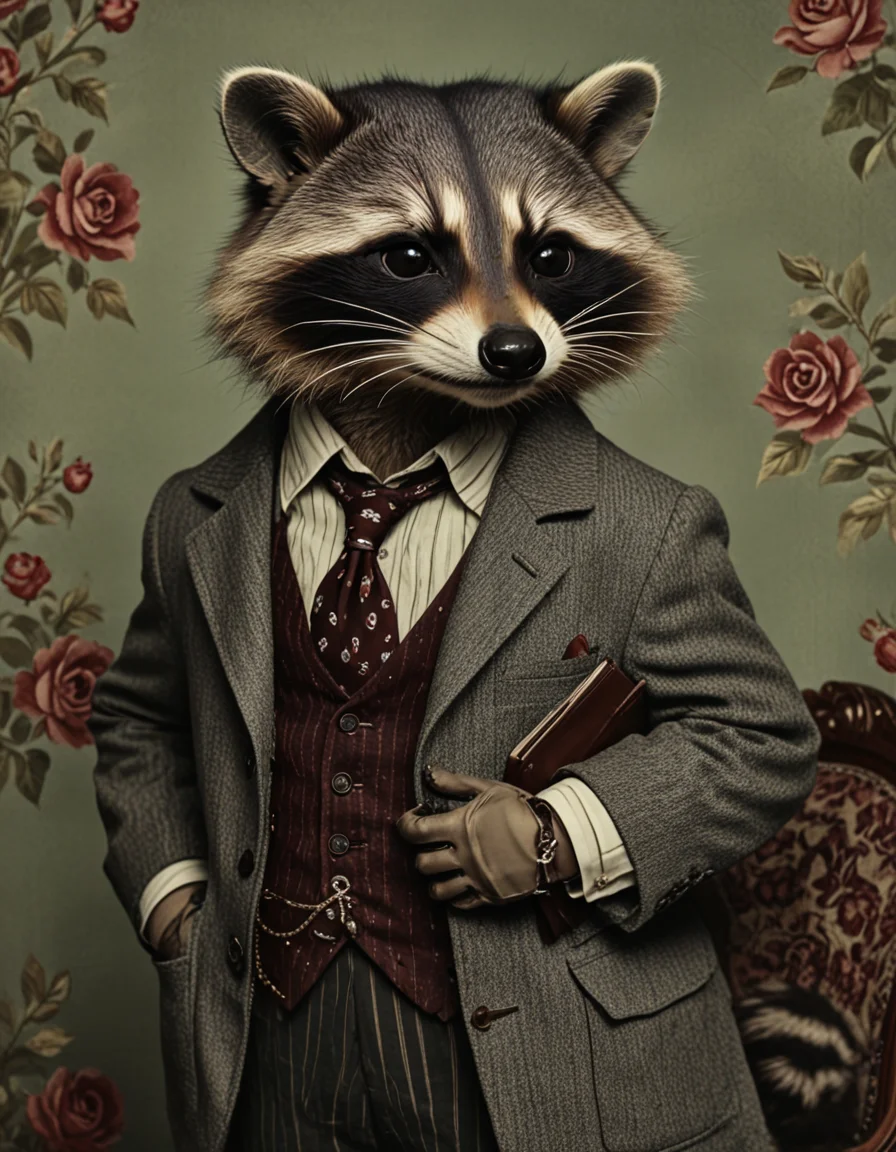 novuschroma78 style professor raccoon <lora:novuschroma78 style:1>, <lora:sdxl_lightning_8step_lora:1>