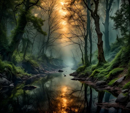 RAW photo, (masterpiece:1.3), subsurface scattering, heavy shadow, (high quality:1.4), (intricate, high detail:1.2), professional photography, HDR, High Dynamic Range, realistic, ultra realistic, photorealistic, high resolution, film photography, ambient lighting, atmospheric effects, <lora:detail_slider_v4:2>, OverallDetail, <lora:FantasyRiver:1>, fantri, a poisonous river through a sinister and dark forest, fog, epiCPhoto